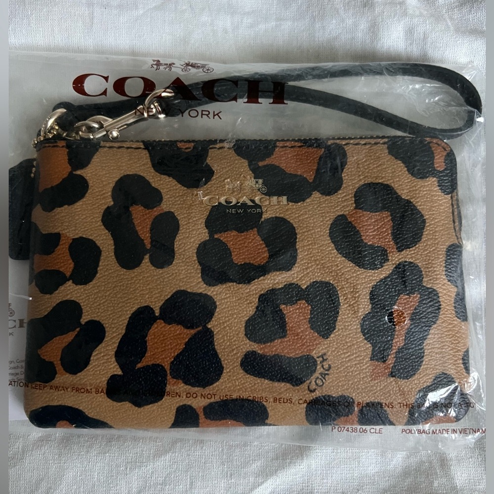 Coach Ocelot PT Corner Zip Wristlet